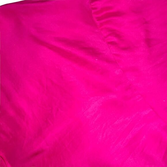 Pink silk drawstring waist Oversized blouse - Quarters size small - Picture 11 of 12